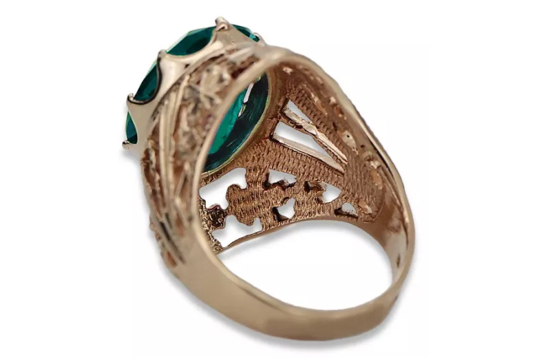 ارتفع السوفياتي الروسية 14K 585 الذهب الكسندريت روبي الزمرد الياقوت الزركون الدائري VRC014