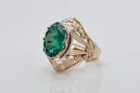 Russische Sowjetrose 14k 585 Gold Alexandrite Rubin Smaragd Saphir Zirkon Ring VRC014
