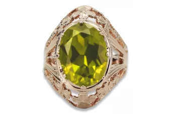 Russian Soviet rose 14k 585 gold Alexandrite Ruby Emerald Sapphire Zircon ring  vrc014