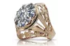 Vintage rose pink 14k gold 585 Zircon ring vrc031 Vintage