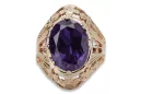 intage Rose Pink 14k Gold 585 Alexandrite Ring Vrc031r Ruský sovětský vintage Art Deco Style