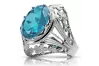 Vintage silver 925 Aquamarine ring vrc031s Vintage