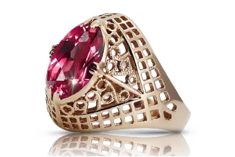 Ruská sovětská růže 14k 585 Zlatý aleksandrite Rubin Emaragd Sapphire Zircon Ring VRC030