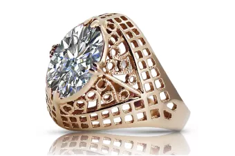 Ruso soviético rosa 14k 585 oro Alejandrita Rubí Esmeralda Zafiro Circón anillo vrc030