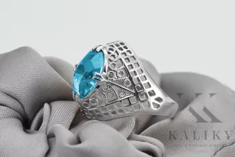 Російська радянська троянда 14k 585 з чорнінням Олексієм Рубі Емеральдом Сапфірським кільцем vrc014