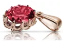 Vintage rose gold plated silver 925 alexandrite ruby emerald sapphire zircon ... pendant vpc008rp