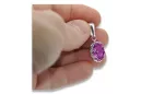 Colgante vintage de plata 925 con alejandrita, rubí, zafiro, esmeralda, aguamarina, circonita cúbica vpc008s Vintage
