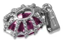 Colgante vintage de plata 925 con alejandrita, rubí, zafiro, esmeralda, aguamarina, circonita cúbica vpc008s Vintage
