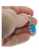 Colgante vintage de plata 925 con alejandrita, rubí, zafiro, esmeralda, aguamarina, circonita cúbica vpc008s Vintage