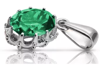 Pendentif vintage en argent 925 avec alexandrite, rubis, saphir, émeraude, aigue-marine, zircone cubique vpc008s Vintage