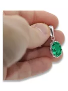 Colgante vintage de plata 925 con alejandrita, rubí, zafiro, esmeralda, aguamarina, circonita cúbica vpc008s Vintage