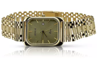 Ceas masculin galben de aur 14k cu brățară Geneve mw001y&mbw001y