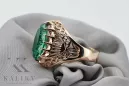 خاتم من الذهب الأحمر الوردي 14k 585 مع Emerald vrc020