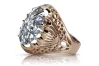 Vintage rose pink 14k gold 585 Zircon ring vrc020 Vintage