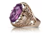 Vintage rose pink 14k gold 585 Amethyst ring vrc020 Vintage