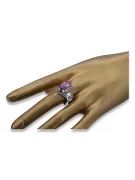 Ruso soviético rosa 14k 585 oro Alexandrite Ruby Esmeralda zafiro anillo Zircon vrc014