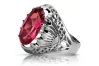 Vintage silver 925 Ruby ring vrc020s Vintage