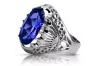 Vintage silver 925 Sapphire ring vrc020s Vintage
