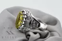 Srebrny pierścionek Rosyjski 925 z Peridotem vrc020s Vintage
