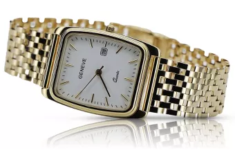 Ανδρικό χρυσό ρολόι 14k 585 Geneve mw001ydw&mbw005y