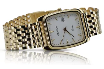 Ανδρικό χρυσό ρολόι 14k 585 Geneve mw001ydw&mbw005y