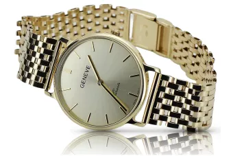 Χρυσό ρολόι άνδρα 14k 585 Geneve mw004y&mbw005y