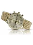 14k 585 aukso laikrodis su vyrų apyranka Geneve mw005y&mbw014y