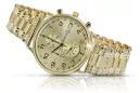 Жълт 14k 585 златен мъжки часовник Geneve mw005ydg&mbw006y18cm