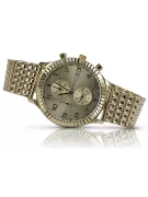 Жовтий 14k 585 золотих чоловіків годинник Geneve mw007ydy&mbw013y