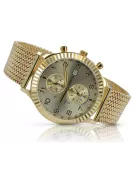 14K Gold Men's Watch, Design italien, Quartz