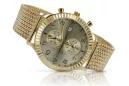 Złoty zegarek 14k 585 z bransoletą męski Geneve mw007y&mbw014y