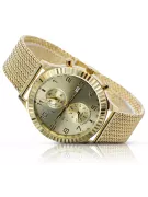 14K Gold Men's Watch, Design italien, Quartz