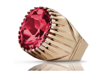 Ruso soviético rosa 14k 585 oro Alexandrite Ruby Esmeralda zafiro anillo Zircon vrc014