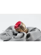 Bague russe soviétique rose 14 carats 585 or Alexandrite rubis émeraude saphir Zircon vrc014