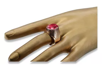 Ruso soviético rosa 14k 585 oro Alexandrite Ruby Esmeralda zafiro anillo Zircon vrc014