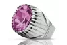 Vintage silver 925 Amethyst ring vrc048s Vintage Russian Soviet style