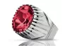 Vintage silver 925 Ruby ring vrc048s Vintage Russian Soviet style