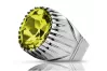 Vintage silver 925 Peridot ring vrc048s Vintage Russian Soviet style