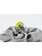 Srebrny pierścionek Rosyjski 925 z Peridotem vrc048s Vintage