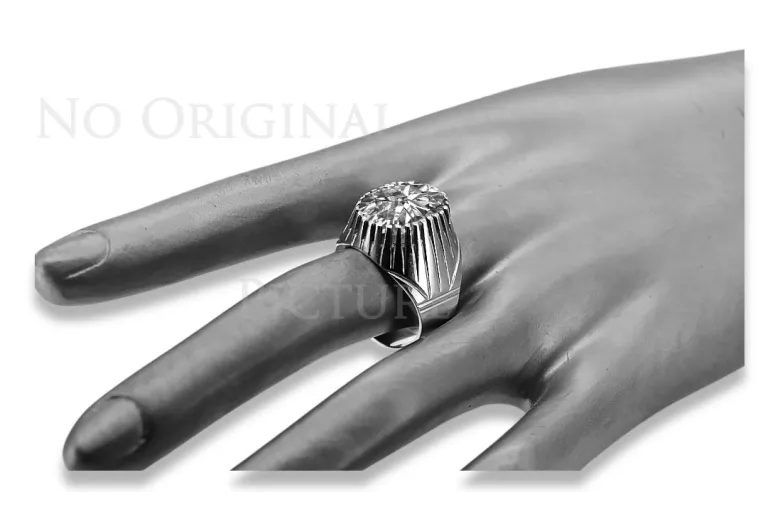 Русское советское кольцо из золота 14 карат 585 пробы с александритом, рубином, изумрудом, сапфиром и цирконом vrc014