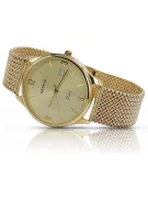 Złoty zegarek męski 14K Geneve, kwarcowy, włoski, 40mm | Zlotychlopak.pl
