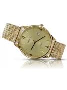 Złoty zegarek męski 14K Geneve, kwarcowy, włoski, 40mm | Zlotychlopak.pl