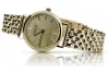 Жълт 14k 585 златен Дамски ръчен часовник Geneve lw118y&lbw004y