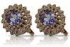 Vintage rose pink 14k 585 gold alexandrite earrings vec125 Vintage