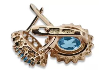 copy of Русский Советский розовый 14k 585 золотые серьги vec033 александрит рубин изумрудный сапфир ...