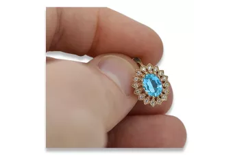 copy of Русский Советский розовый 14k 585 золотые серьги vec033 александрит рубин изумрудный сапфир ...