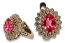 copy of Rus sovietic a crescut roz 14k 585 cercei de aur vec033 alexandrit rubin smarald safir ...