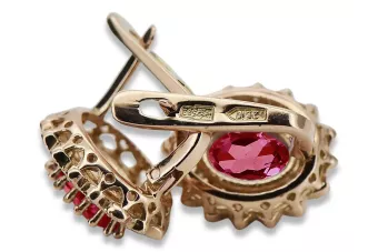 copy of Русский Советский розовый 14k 585 золотые серьги vec033 александрит рубин изумрудный сапфир ...