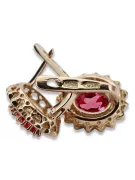 copy of Ruso soviético rosa rosa 14k 585 pendientes de oro vec033 alejandrita rubí esmeralda zafiro ...