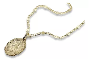 copy of Médaillon de la Mère de Dieu en or 14 carats & chaîne serpent pm005y&cc080y
